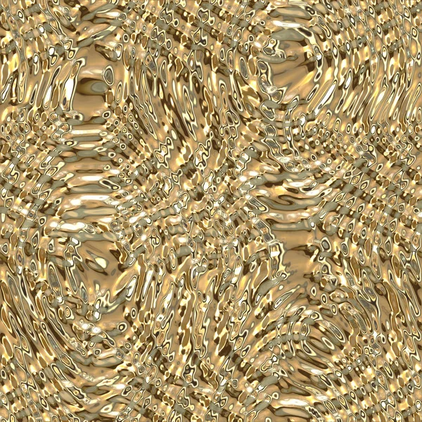 Shiny stylized wavy gold metallic ripple pattern