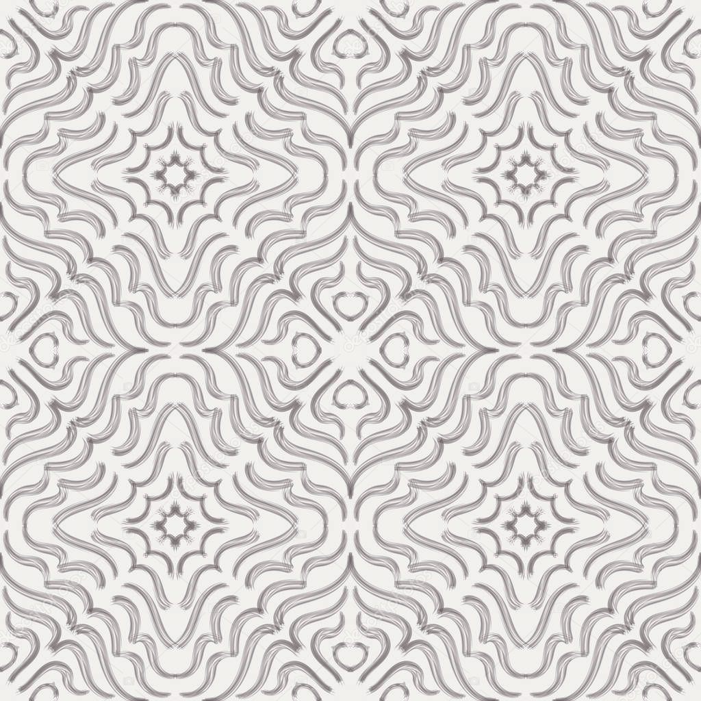 Symmetrical tribal ethnic curl graphic motif tile