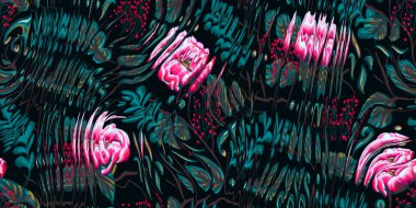 Çiçek tekno hatası sürreal çiçek desenli numune