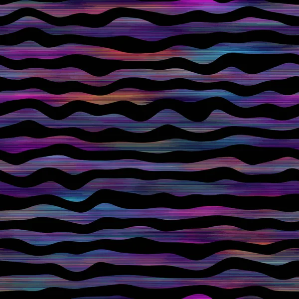 Bok pulzující ombre fialový pruh bezešvé vzor — Stockový vektor