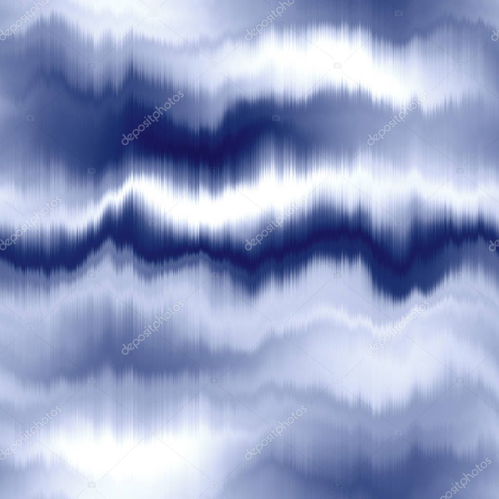Abstract dyed effect indigo blue seamless pattern