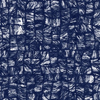 İndigo siyanotip boyalı efekt eskimiş donanma deseni