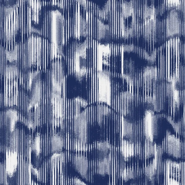 Indigo cyanotyp barvený efekt nosí námořní vzor — Stock fotografie