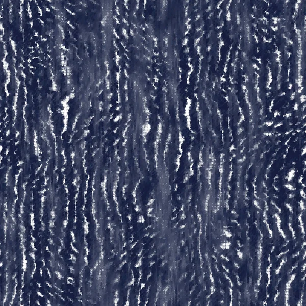 Indigo cianotipo teñido efecto desgastado patrón marino — Vector de stock
