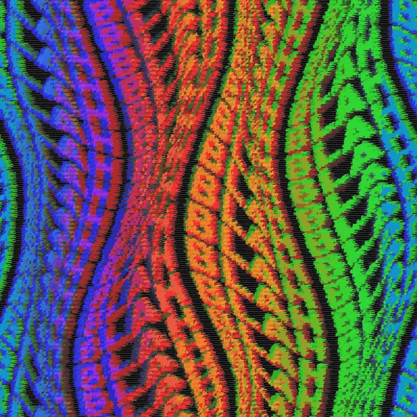 波状虹型シームレスなパターン — ストックベクタ