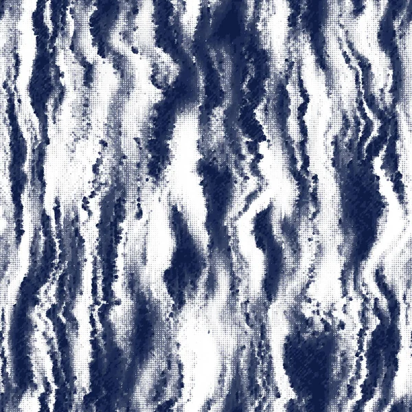 Indigo cyanotype geverfd effect versleten marine patroon — Stockvector