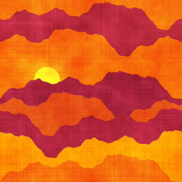 Вогняні Гаваї Grungy Sun Shine Sunset Seamless Tile — стокове фото