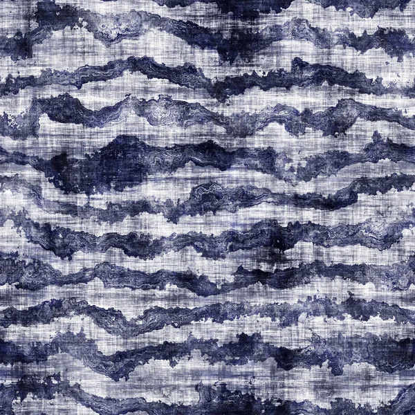 Indigo cyanotype dyed effect worn striped pattern — 스톡 사진