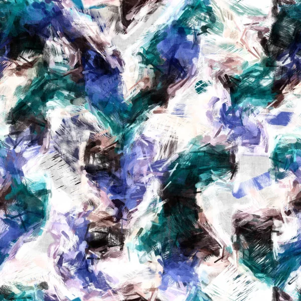 Abstrakt målning pensel märke fläckig sömlös kakel — Stockfoto