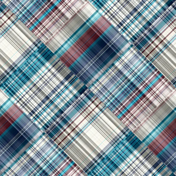 Stripe check crossed faded plaid tartan pattern — Stock Photo, Image