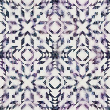 Karışık ortam kolajı yıllandırılmış pürüzsüz desen örneği