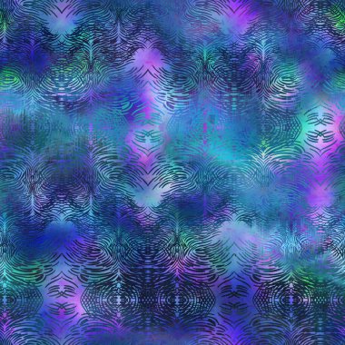 Sürreal ombre harmanlama dijital desen kumaş örtüsü