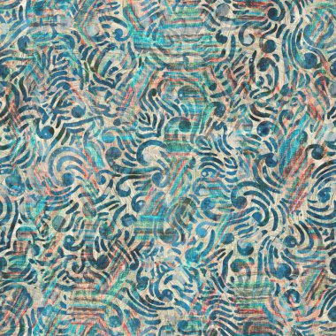 Karışık ortam kolajı yıllandırılmış pürüzsüz desen örneği