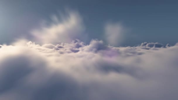 Vol Dessus Des Nuages Video Boucle Infinie — Stockvideo