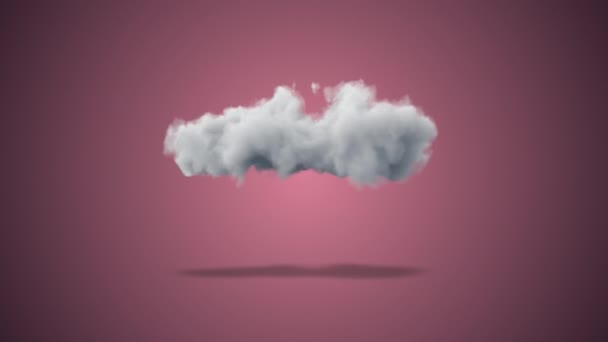 Render Cloud Plain Background Seamless Animation — Stock Video