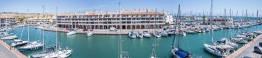 Almerimar Limanı, Almeria, İspanya. Panoramik görünüm.