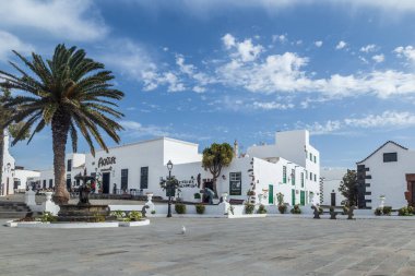 Lanzarote, Kanarya Adaları 'nda geleneksel köy tegkisi. İspanya.