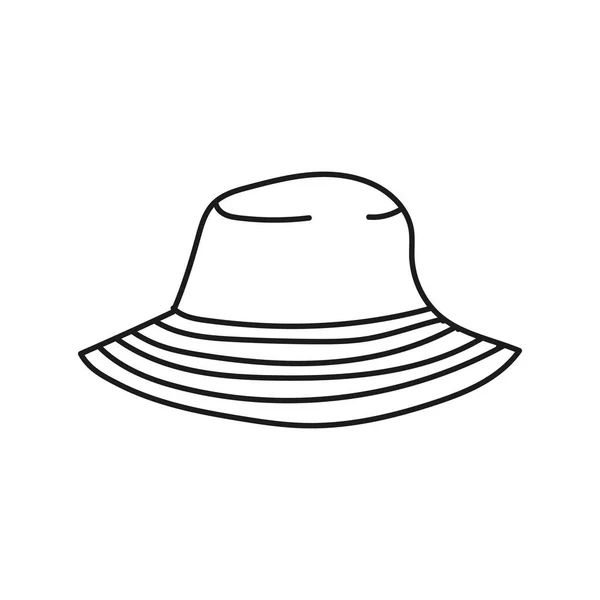 Illustrazione semplificata di un panama estivo su sfondo bianco . — Vettoriale Stock