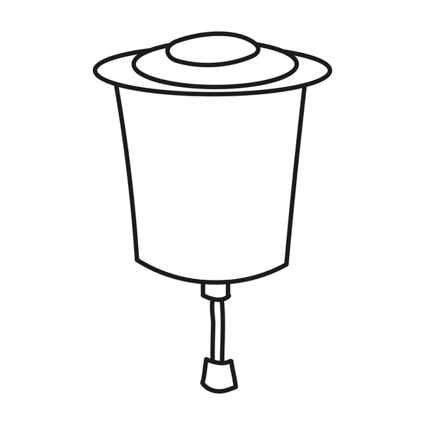 Simplified outline vector illustration of a rular washbasin on a white background. — Stock Vector
