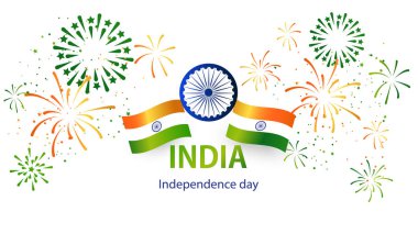 Konsept tasarımı Bağımsızlık Günü Hindistan Grafikleri. Selamlama arkaplanı. Kutlama Vektörü illüstrasyonu.