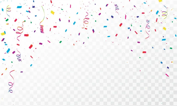 Renkli konfeti karnaval kurdeleleri. Lüks tebrik kartı.