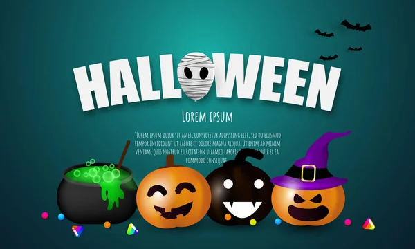 Fondo Carnaval Halloween Fiesta Diseño Concepto Ilustración Vectores Celebración — Vector de stock