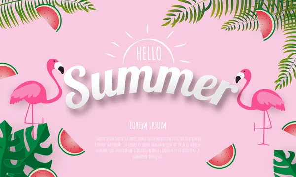 Spring Summer posteri, afiş vektör illüstrasyonu ve poster tasarımı,