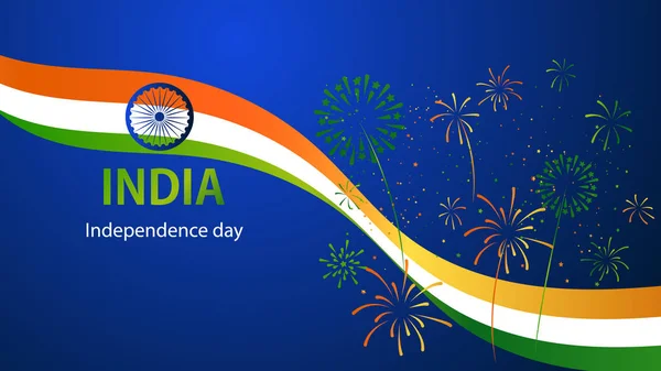 Konzept Design Independence Day India Graphics Gruß Hintergrund Feier Vektor — Stockvektor