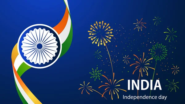 Σχεδιασμός Έννοια Ημέρα Ανεξαρτησίας Ινδία Γραφικά Χαιρετισμός Φόντο Εικόνα Διάνυσμα — Διανυσματικό Αρχείο