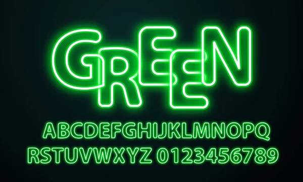 Fonte Neon Light Alphabet Party Neon — Image vectorielle