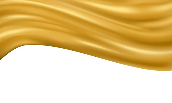Abstrakte Steigungen Stoff Gold Wellen Verkauf Banner Vorlage Hintergrund — Stockvektor
