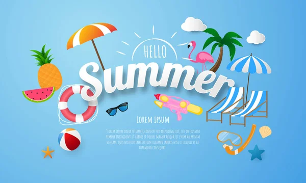 Spring Summer posteri, afiş vektör illüstrasyonu ve poster tasarımı,
