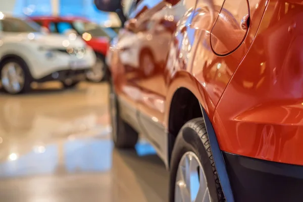 New cars at dealer showroom — Stock Photo, Image