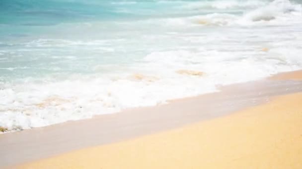 Olas en la playa del océano — Vídeo de stock