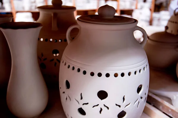 Detail hliněné keramické vázy — Stock fotografie