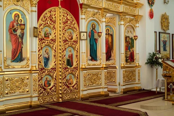 Russian orthodox church interior — Stock Photo, Image