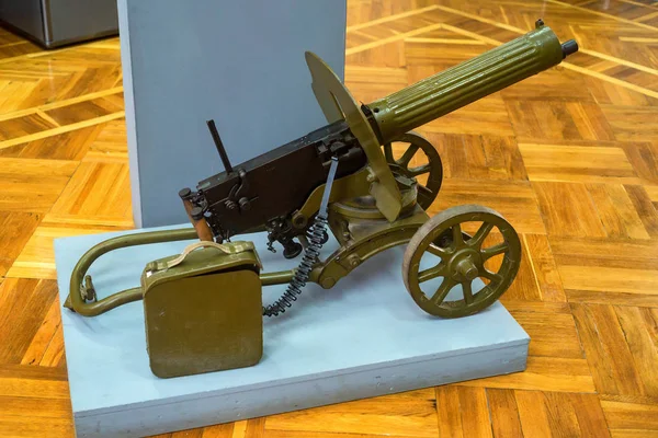 Пулемёт Максима 1910 года в музее — стоковое фото