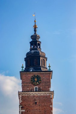 Krakow, Polonya - Haziran 2012: Town Hall tower