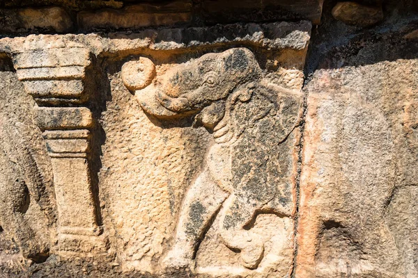 Elephant sculptures of Polonnaruwa in Sri Lanka — Stock Photo, Image