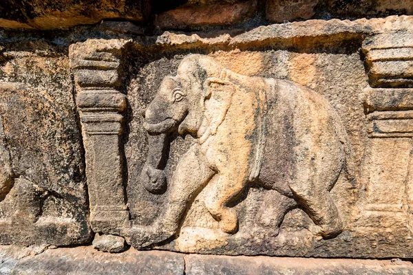 Esculturas de elefantes de Polonnaruwa no Sri Lanka — Fotografia de Stock