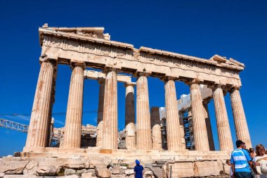 Atina, Yunanistan - Haziran 2011: Parthenon Tapınağı kalıntıları