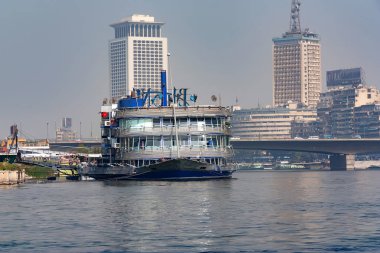 Cairo, Mısır - Mart 2010: Nil görünümünden