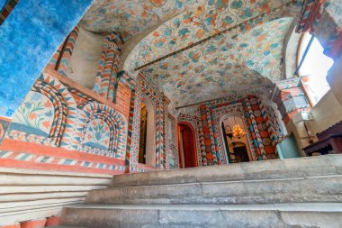 Moskova, Rusya - Ağustos, 2015: St.Basil Katedrali