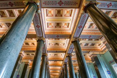 Rusya'nın St.Petersburg - Haziran, 2015: Hermitage iyonik sipariş sütunlar