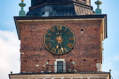 Krakow, Polonya - Haziran 2012: Belediye saat
