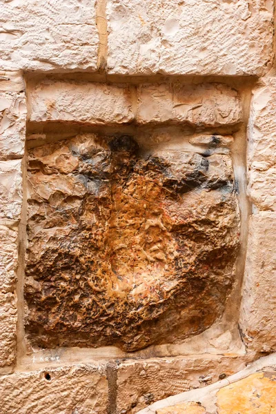 JERUSALEM, ISRAEL - NOVEMBER 2011: Handprint of Jesus — Stock Photo, Image
