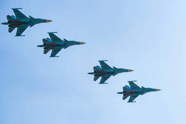 Rostov na Donu, Rusko-srpen 2017: Su-30 — Stock fotografie