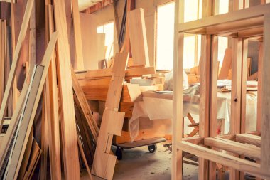 Kereste önünde ile iç ağaç işleme atölye