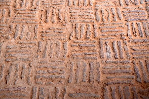 Текстура древнего дорожного кирпича
