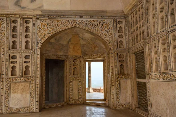 Interior do Pavilhão de Ouro em Fort de Agra — Fotografia de Stock